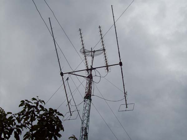 Antena anu dipasang dina tower